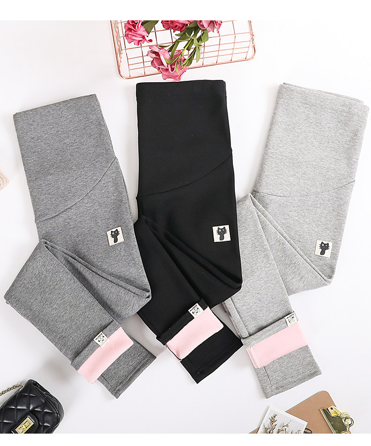 Pregnant woman beats bottom pants autumn winter plus suede thickened Totbelly pants winter warm and underpants to wear in autumn and small sub-pants 