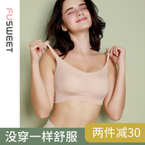 Sports underwear womens shockproof running small chest without steel rings gathered bandeau thin Japanese incognito bra beauty back bra