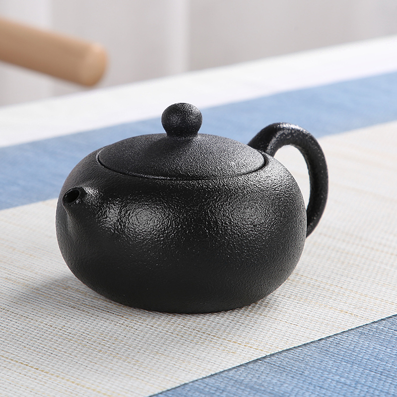 Sand embellish kung fu tea set of black suit household contracted ceramic Japanese is suing travel portable package small dry tea tray