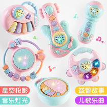 Baby musical instrument toy hand rattle music intelligent early education machine 0-3 years old baby tapping drum educational grasping training