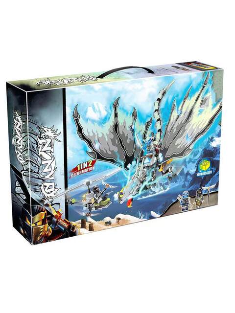 2025 New Phantom Ninja Series Divine Dragon Transforming Mecha Boys' Educational Building Block Toy Gift