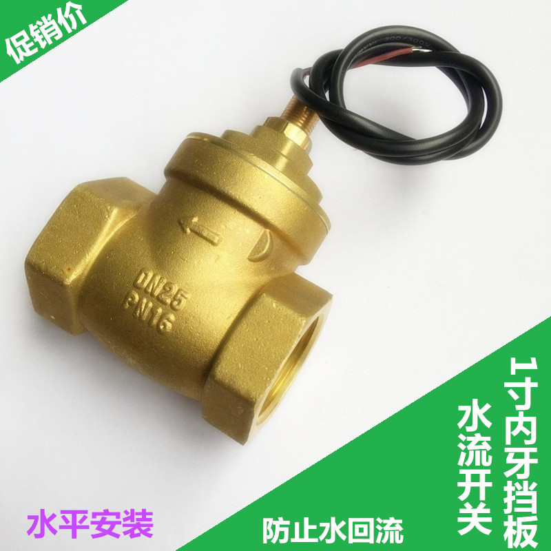 Mechanical equipment water flow induction switch bezel type 1 inch inner tooth water inflow internal tooth water DN25 copper water flow switch-Taobao