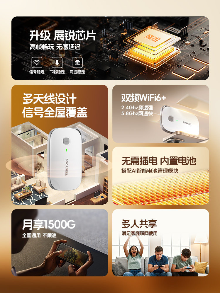[Flagship Ai New Model] Portable Wifi 2026 New Mobile Wireless Network Portable Wifi Nationwide 4g Triple Network High-Speed No-Sim Card Required Data Car Hotspot Rental Dormitory Router