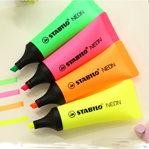 MAN Hai Select German STABILO72 Neon Le Fluorescent Pen Toothpaste-Shaped Colored Mark Pen Mark Pen