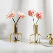 Nordic modern simple light luxury glass vase creative ornaments living room flower arrangement table dried flower decoration small decoration
