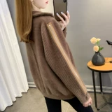 Короткая модная куртка с молнией, демисезонный трикотажный лонгслив, кардиган, коллекция 2023