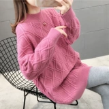 Цветной длинный демисезонный модный трикотажный свитер, осенний, в корейском стиле, средней длины, 2020