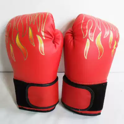 Flame boxing gloves Sanda Muay Thai Boxing Kickboxing Professional training Boxing sandbag gloves half finger