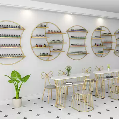 Nail art shelf wall hanging net red nail polish glue shelf display rack nail art shop decoration
