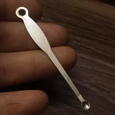 (5 packs) Curved handle run head ear digging spoon Ear picking ear digging spoon Ear shit stick old-fashioned keychain