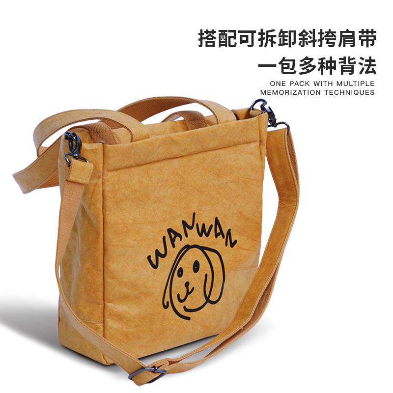 WAN Eco Series Tyvek Waterproof Large-Capacity Shoulder Crossbody Tote for Students - Thumbnail 4