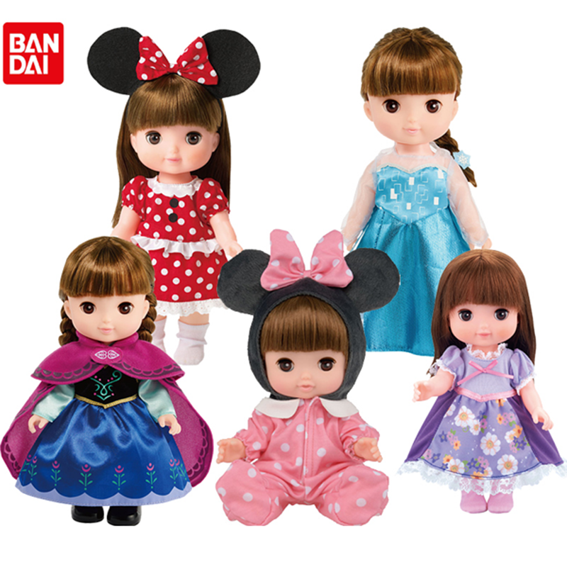 Подлинная кукла Bandai Sana Minnie Эльза Анна принцесса может моргать игрушка для девочек на день рождения