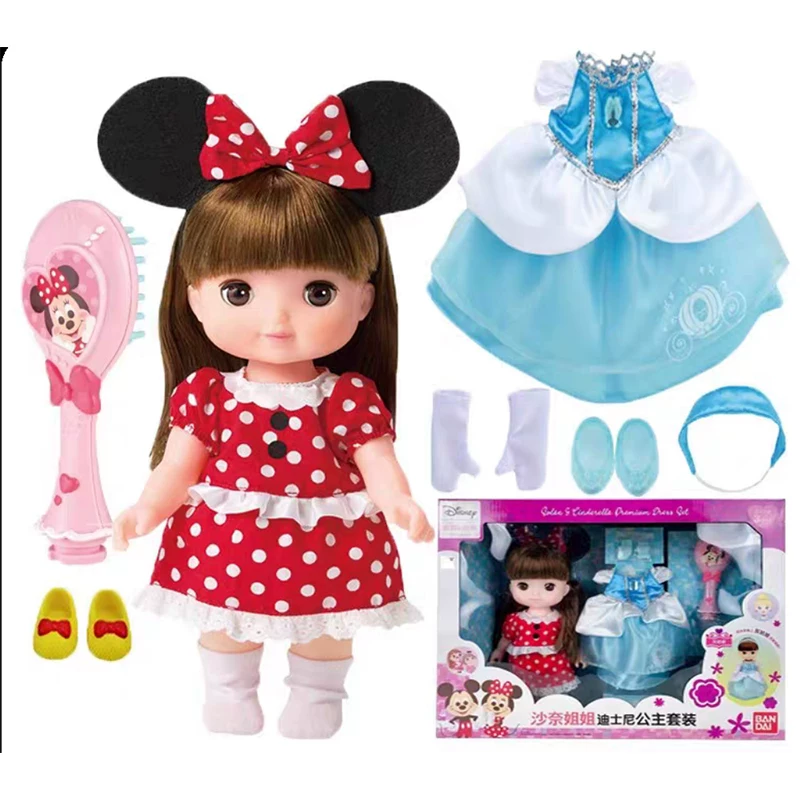 Подлинная кукла Bandai Sana Minnie Эльза Анна принцесса может моргать игрушка для девочек на день рождения