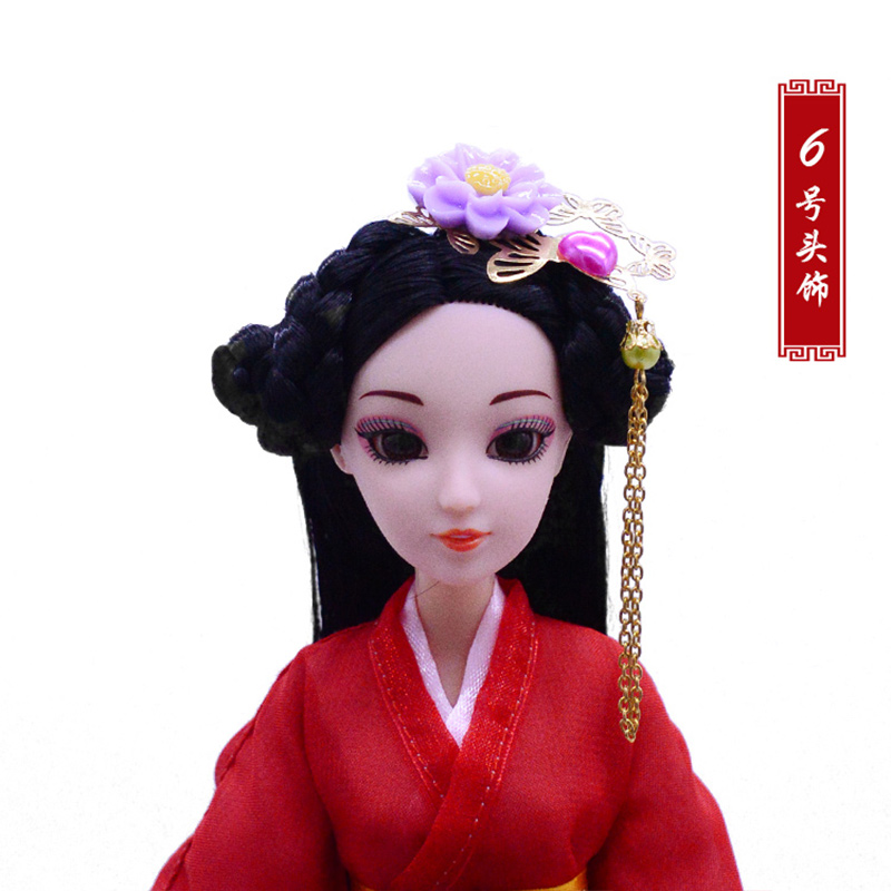 Trang phục búp bê tua mũ handmade TỰ LÀM cổ điển cổ điển công chúa kẹp tóc hạt 钗 bước tóc phụ kiện đầu 钗 phụ kiện búp bê dễ thương