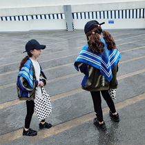 Children's coat spring and autumn new girls foreign style shawl jacket Korean version of the Chinese children's fashionable long sleeve cardigan jacket
