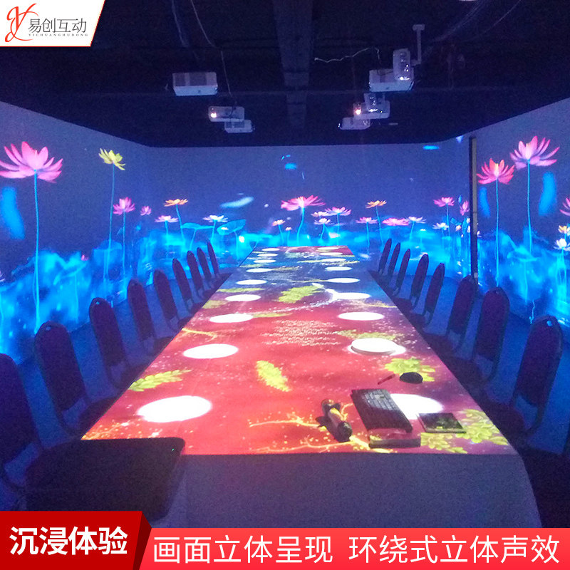 3D Naked Eye Immersive Projection System Dream Tunnel Stereo Imaging Holographic Banquet Hall Interactive Fusion Software