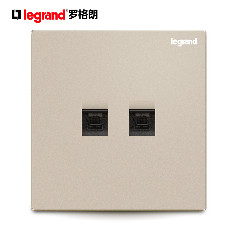 TCL Roglang Switch Socket Comfort View Milan Gold Double Digit Computer Home Power Socket Concealed 86 Type