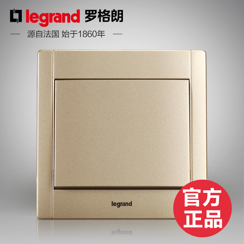 Legrand switch socket panel Meihan gold one-on multi-control one midway wall power 86
