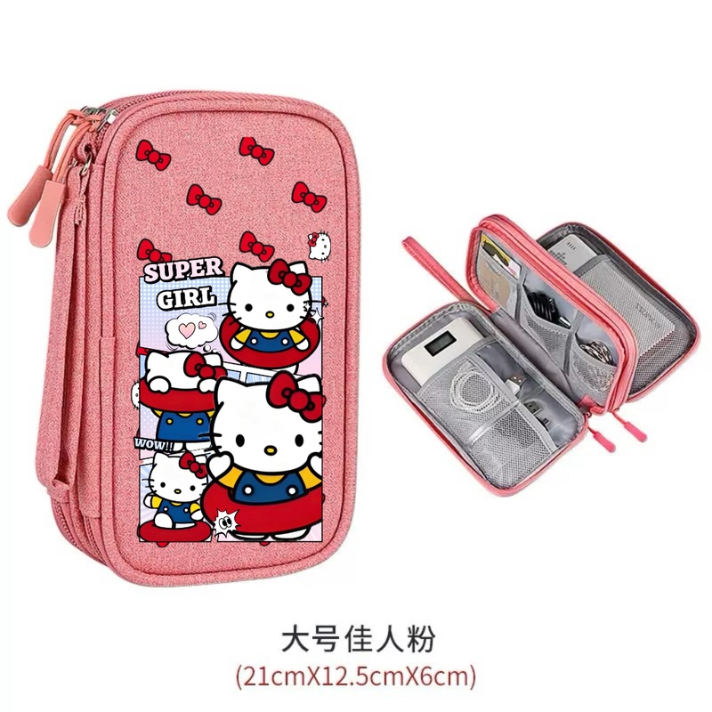 Hellokitty Digital Storage Bag, Travel Digital Accessory Storage Bag, Data Cable Bag