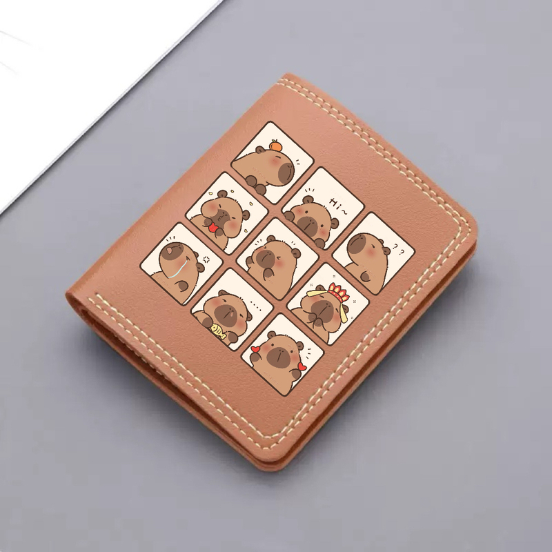 Kapibala ins Cute Cartoon Capybara Student Simple Wallet Unisex Short Coin Purse Wallet Tt