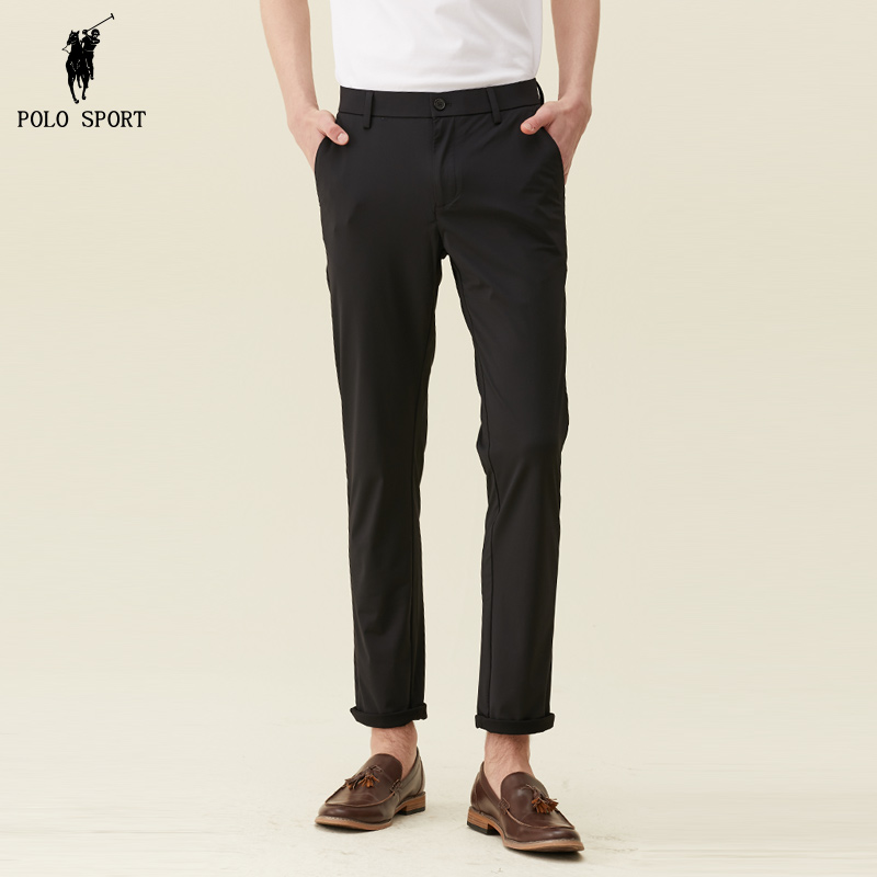 Polo Sport men's casual trousers ice silk summer new straight-leg trousers cool feeling business black trousers trousers