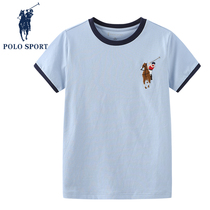Polosport boy short sleeve t shirt pure cotton baby shirts in summer dress handsome dairy children dressed in summer