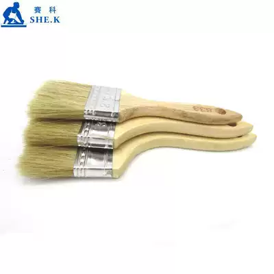 Pig hair brush brush paint brush oil sweeping brown brush paint brush thickening long hair brush paint brush cleaning brush