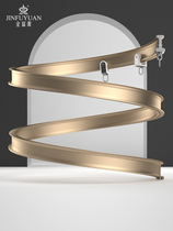 Top-mounted curved rail balcony bay window curtain track curved silent pulley guide rail curtain slide rail aluminum alloy curtain rod