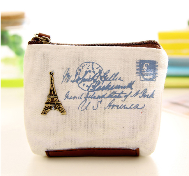 2018 mới thời trang nữ purse retro gió canvas wallet zipper loại vỏ túi vuông nhỏ ví coach