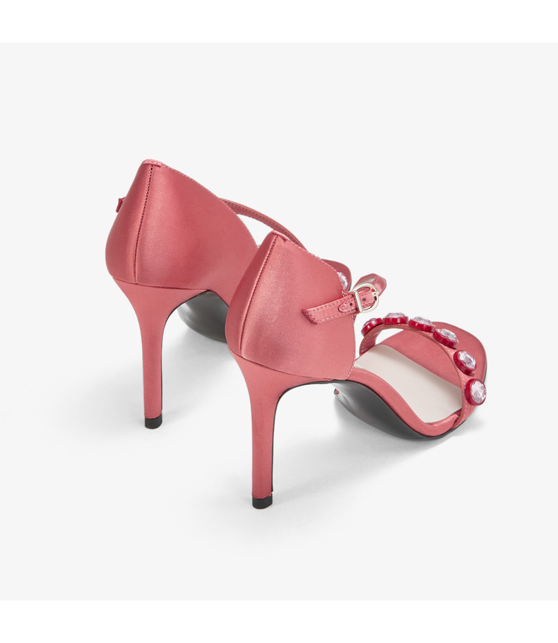 Dép ck nhỏ nữ 2019 mới dép mùa hè nữ hở ngón từ với đá bán quý rhinestone giày cao gót nữ cao gót - Sandal dép lv chính hãng