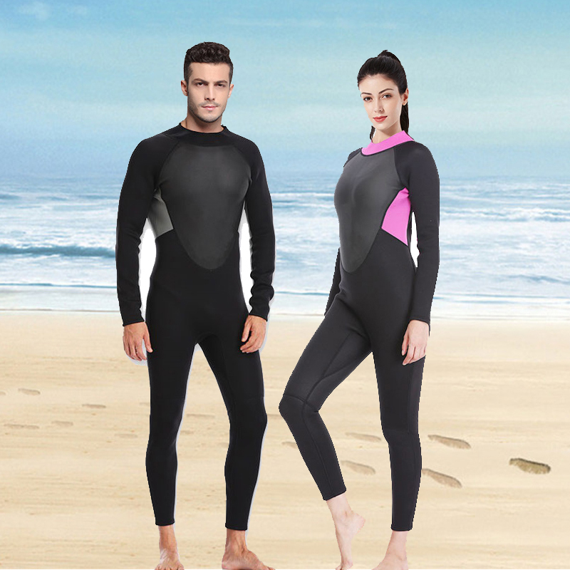 Winter bathing suit 3MM long sleeve wetsuit warm and cold men and women's body sunscreen swimming snorkeling surfing suit