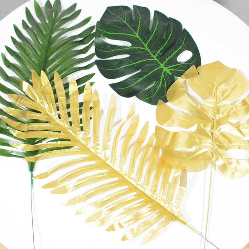 ins emulated plant leaves tortoise back leaves Balloon Chain Arches Decoration Birthday Party Wedding Scenes Placement Leaves