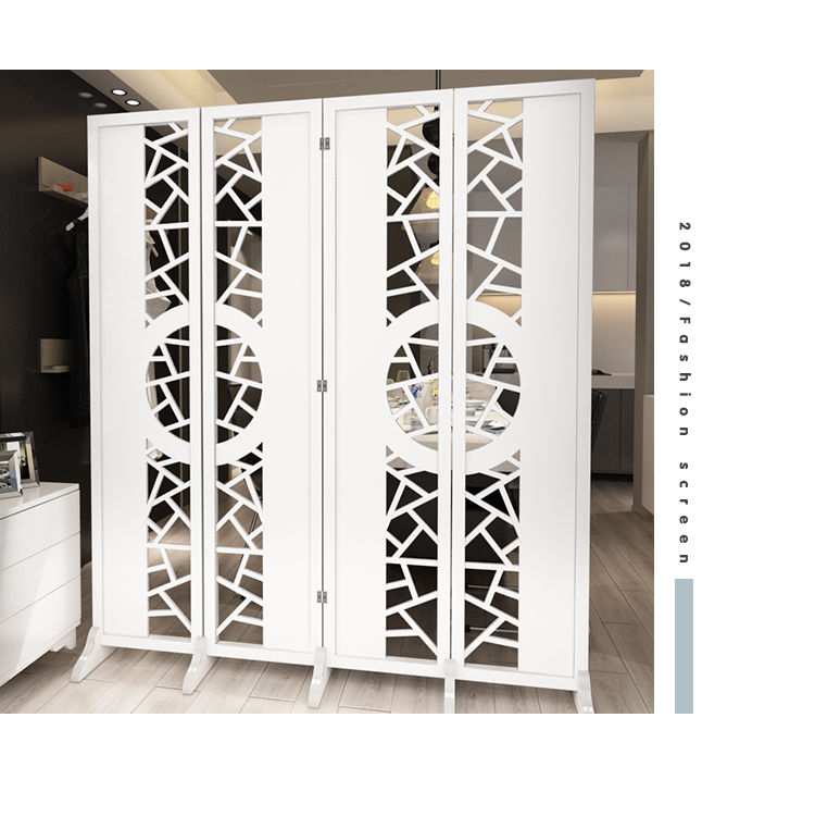 Màn hình gấp vách ngăn di động đẩy kéo căn hộ nhỏ phòng ngủ phòng khách Châu Âu hiên hiện đại tối giản thời trang rỗng - Màn hình / Cửa sổ bình phong di động