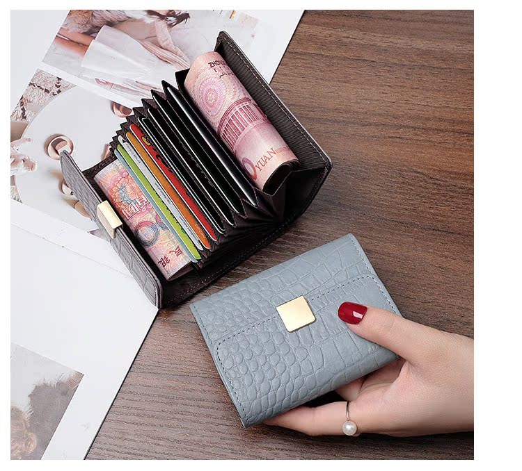 2019 Gói thẻ mới của Hàn Quốc Phụ nữ da nhiều thẻ vị trí thẻ organ nhỏ gọn nhỏ gọn dung lượng lớn siêu mỏng ví thủy triều - Chủ thẻ ví louis vuitton