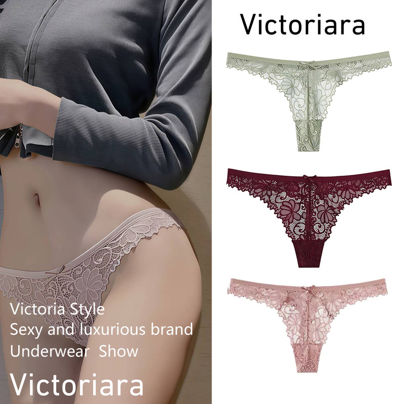 Victoria Lace Thong Women's Underwear 2026 New Style Pure Desire Sexy Hot Alluring Ladies Gift Box Set