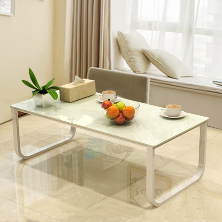 Multi Function Tea Table Simple Modern Toughened Glass Solid Wood Living Room Size Unit Assembly Table Mini Personality Mini