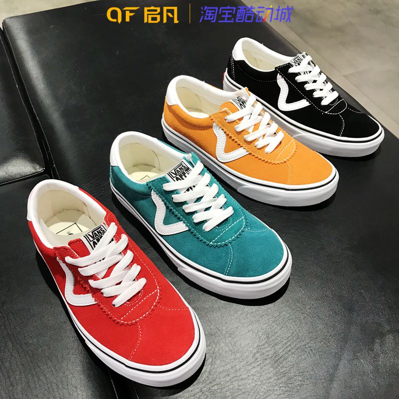 Kaifan VANS STYLE 73 Giày da lộn màu đen và trắng thấp để giúp giày nam và nữ VN0A4BU6A6O XNG - Dép / giày thường giày thể thao nam đẹp