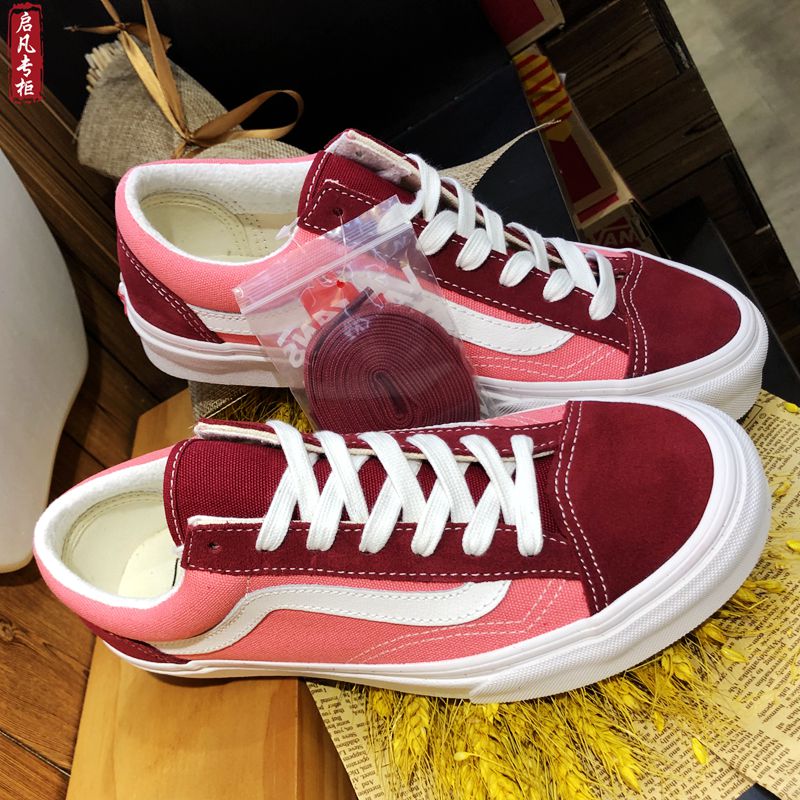 [启 凡] Vans Style 36 giày nam màu đỏ xanh Giày nữ thấp để giúp VN0A3DZ3VTD / 3VTC - Dép / giày thường giày tập thể dục