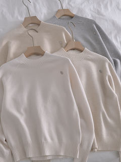 Seamless one-piece thick needle simple style half turtleneck wool sweater women's all-match bottoming shirt soft waxy sweater spring, autumn and winter