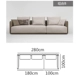 Vải Ý xuống sofa đường thẳng một hình ba người bốn người kết hợp Sofa phòng khách Bắc Âu - Ghế sô pha