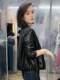 2025 Spring and Autumn Popular High-end Leather Women's Jacket Short Korean Style Slim Motorcycle Wear Yao Family Same Style Pu Leather Jacket