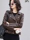 Haining small leather jacket women's short spring and autumn 2025 new high-end Korean style loose motorcycle leather jacket top