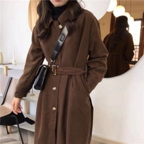 Autumn dress women 2021 new long high waist bottoming thickened temperament with Joker bottoming long skirt