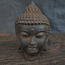  Buddha head ornaments Buddha head Zen Shakyamuni Buddha Statue Tea room Entrance Living room Town House to ward off evil spirits Feng Shui Home ironware