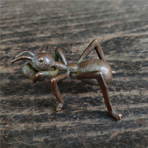Antiques and curios hot-selling collection brass tea pet ant lifelike shape exquisite workmanship and good appearance