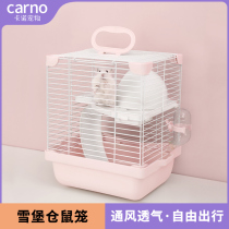 Kano Hamster Cage Golden Silk Bear Exterior with Chestnut Double Floor Villa Foundation Cage Second Floor Platform Honey Bag Breeding Cage