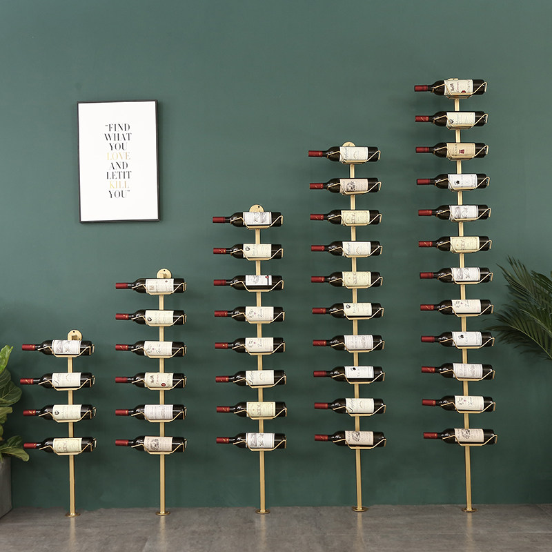 Industrial wind wine rack wall hanging red wine display frame creative bottle frame hanging wall iron wine frame