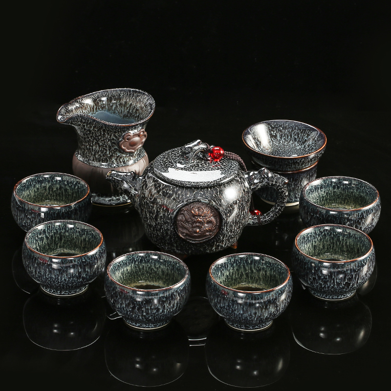 Poly real (sheng up built red glaze, kung fu tea set the household of Chinese style ceramic cup lid bowl masterpieces