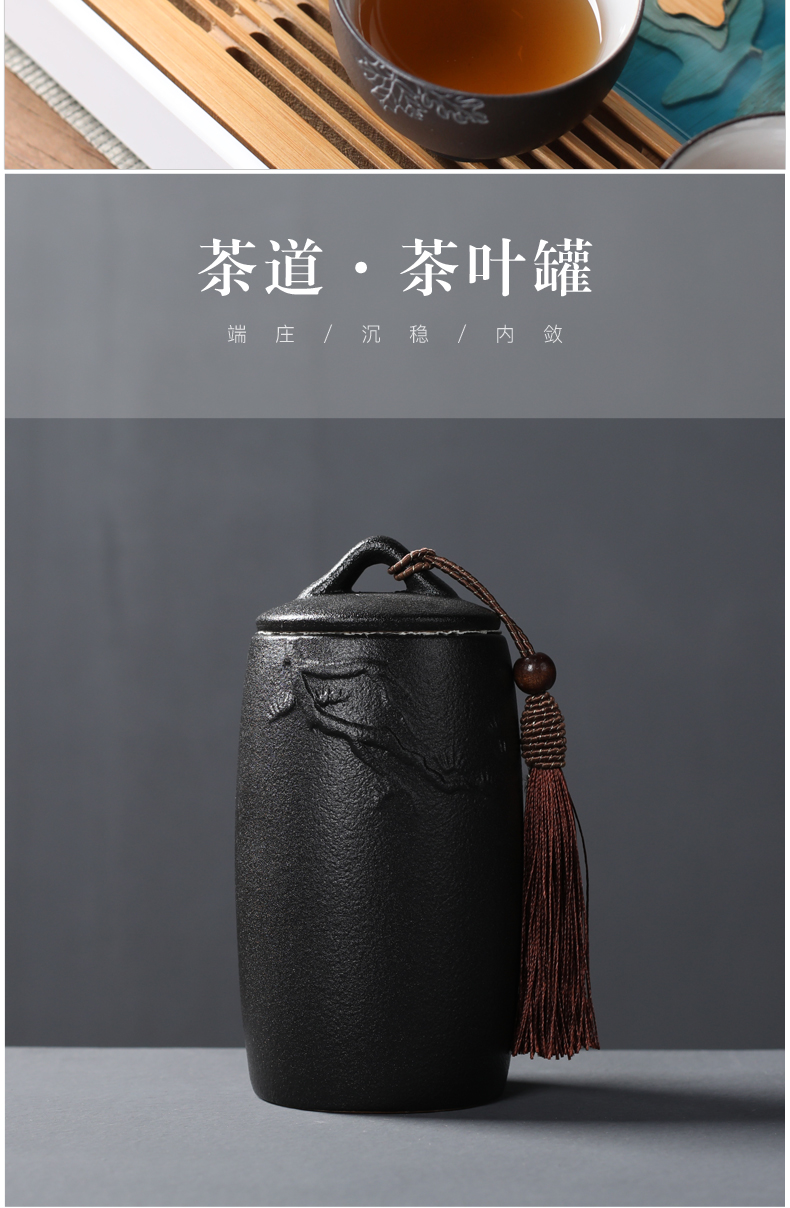 Poly real (sheng lateral black pottery pot of kung fu tea set coarse pottery teapot ceramics single pot of tea tea tray of a complete set of earthen POTS