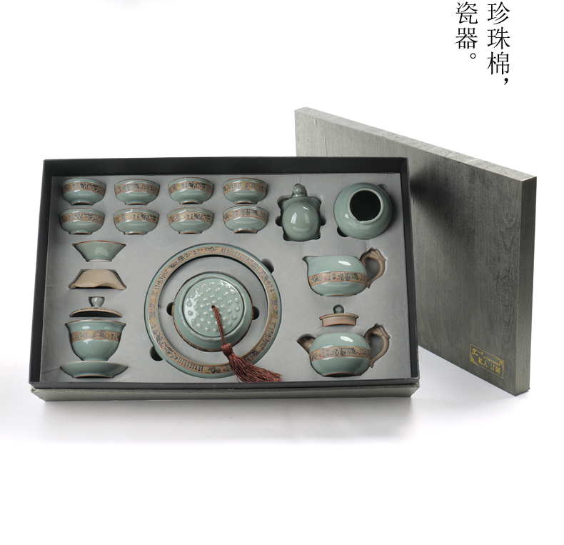 Elder brother up with tea suit household contracted restoring ancient ways is a Japanese travel kung fu tea tea tray was open piece of ceramic cups teapot